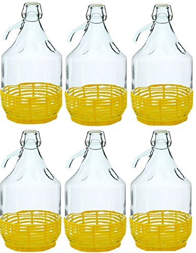 BDP5D Glass Fermentation Balloons 5 L Glass Bottle Wine Balloon 5 L Clip Closure