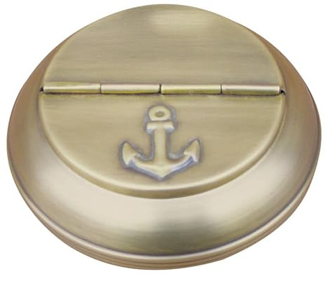 Klappaschenbecher Ascher Messing antik Ø=10cm Sea-Club maritime Deko