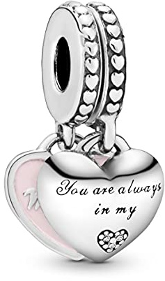 PANDORA Abalorio 792072EN40 Mujer Plata Corazón Esmalte