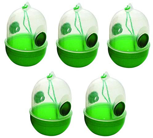 HAC24 - Juego de 5 trampas para avispas, moscas y avispas, de plástico