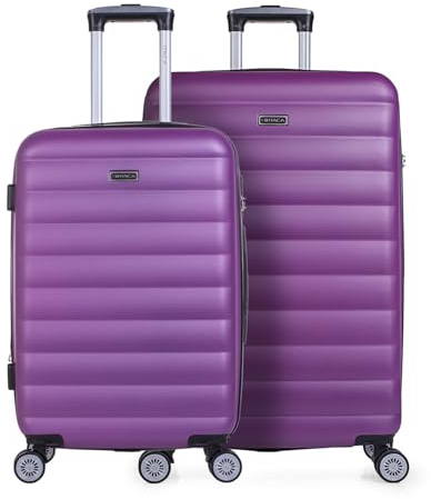 ITACA - Valises. Lot de Valise Rigides 4 roulettes - Valise Grande Taille, Valise soute Avion, Bagages pour Voyages.Ensemble Valise Voyage. Verrouillage à Combinaison, Violet
