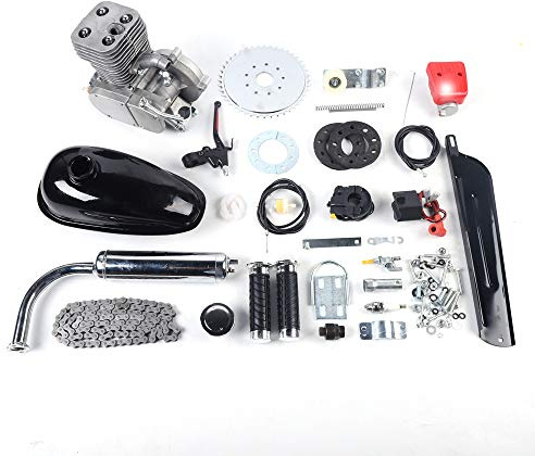 Gdrasuya10 100CC Bicycle Engine Kit, 2-Stroke Gas Motorized Bike Motor Set, Full Set Petrol Gas Motor Engine Kit, Gas Motorized Bike Petrol Gas Engine Kit for Most 26 /28 Bikes