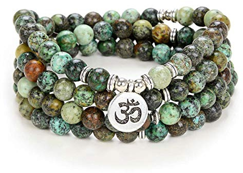 Yoga Symbol 8mm Mala Beads Armband 108 Andligt Halsband Meditation Tillbehör Smycken för kvinnor Män Presenter