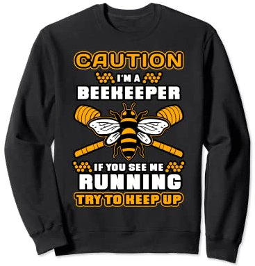 Cuillère à miel avec inscription « Caution Bees » - Idée cadeau Sweatshirt