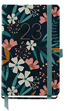 Miquelrius - Jahresplaner 2023 - Tag Seite - Größe Passport 90 x 140 mm - Harte Abdeckung - Genähte Bindung - Spanisch, Englisch und Portugiesisch - Garten, MR31582