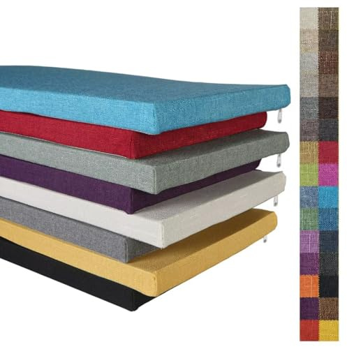 FIOVIP Cojín de Asiento, 8 cm de Grosor, Disponible en tamaños Personalizados, extraíble, Lavable, Antideslizante, Adecuado para Bancos de jardín, Columpios, terrazas, Multicolor