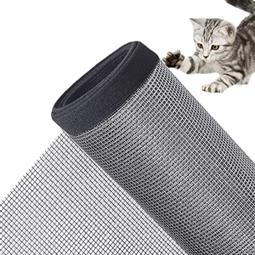 GGoty Katzenfensterschutznetz für Katzen, Sicherheitsnetz, Anti-Moskitonetz, Katzen-Balkonnetz, Fliegengitter, kratzfestes Netz, selbstklebender Klettverschluss (130 x 150 cm)