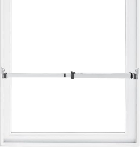 SecurityMan Fenster-Sicherheitsstange – einfache Installation für horizontale/vertikale Fenster – verstellbare Fenstersicherung (kindersicheres/robustes Eisen) – ausziehbar (36,2 cm bis 94 cm)