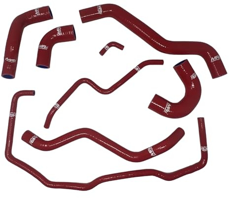 Kit manicotti acqua in silicone compatibile con abarth 500/595 MRMOTORSPORT (Rosso)