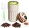 Termo Cafe Pequeño, 450ml Vaso Termo Cafe para Llevar, Taza Termica con Indicador LED de Temperatura, Taza Termo Cafe para Llevar con Tapa, Vaso Termico Cafe, Sin BPA (Café Blanco)