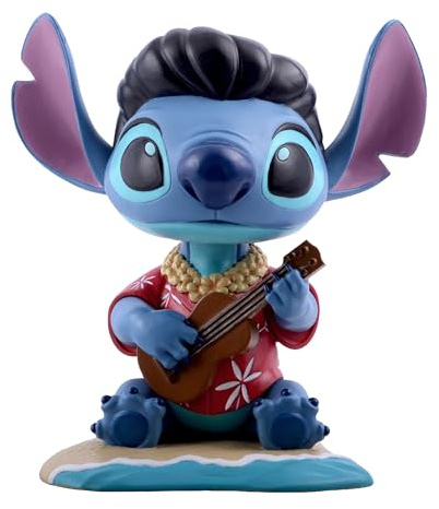NECA Disney's Lilo & Stitch 16,5 cm Blue Hawaiian Elvis Stitch Head Knocker Bobblehead