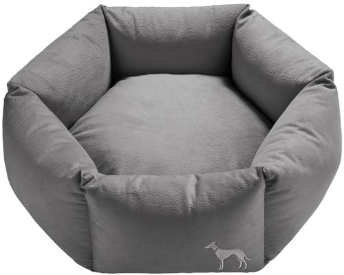 Orthopädisches/Ergonomisches Hundesofa Merida 6-eckig Farbe anthrazit, Größe L