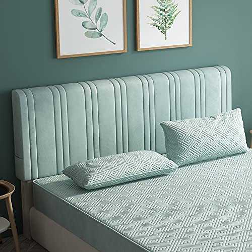 Bett kopfteil bezug Gesteppter Bettkopfteilbezug aus Baumwolle Hochwertiger Bettkopfteilbezug aus Samt Leder-/Holzkopfteilbezug Queen-King-SizeGrün-Länge:120cm/47in