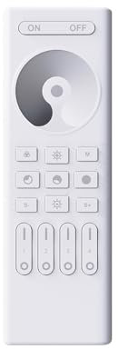 HAPRSLIKG AC tiristore dimmer Telecomando Controller 2.4G Adatto for Lampada LED 220V 110V Push-Pull PWM dimmer Interruttore Telecomando(White)