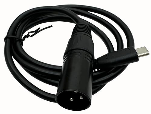 Halokny 3.3Ft USB C to XLR Male Audio Cable, Dual Channel, Compatible with Mobile Phones, Tablets, Laptops and Recording Software