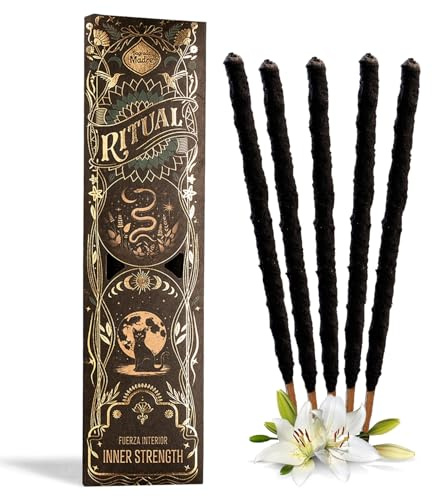 Ritual - Inner Strength Incense Sticks, Reflect, & Empower Your Inner Light, 6 Sticks, 9 Inches Each, Natural Incense with Aromatic Concentrated Oil, Charcoal, Natural Binder - 1 Hour Burn Time