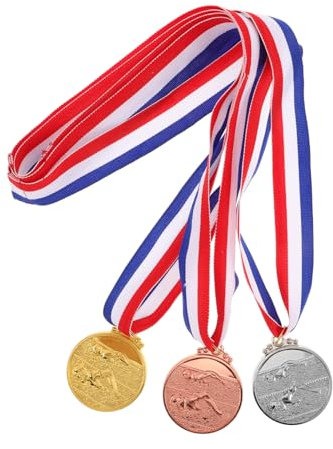 MOBUTOFU 3stücke Schwimmmedaillen Mit Gold Silber Und Bronze Für Junge Mädchen Und Erwachsene Auszeichnungen Für Schwimmwettbewerbe Und Schulsportveranstaltungen