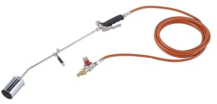 Hamilton Gas Products Propane Roofers Torch Complete Kit 3m | 3M Hose & Regulator, Single Head Tube Burner, Bitumen, Felt, Weed Burning, Snow or Ice Melting