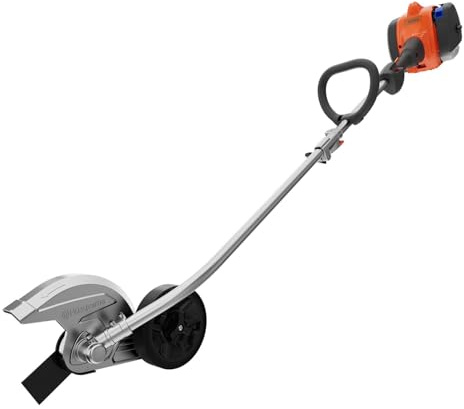 Husqvarna 122LKE Gas Edger, Multi-Purpose Tool with Edging Attachment, Features 6-Inch Adjustable Wheel and Curved Shaft, Lawn Edger Tool, Gifts for Men