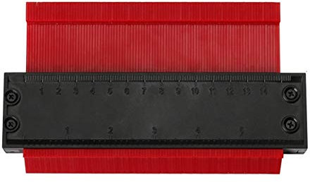 LYVQZPWLR Medición de contorno, Calibrador de contornos Calibre de copia Calibre duplicador Herramienta estándar for marcar madera Azulejos Laminados Herramientas generales(Rosso,6in)