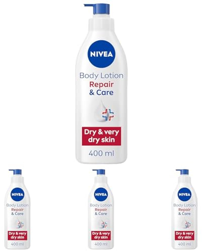 NIVEA Body Repair & Care (400 ml), 72H Moisture Body Lotion with Strengthening Formula, Skin Barrier Strengthening Moisturising Cream, Body Lotion for Dry Skin, With Niacinamide and Glycerin