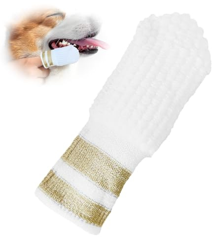 wilcractk Brosse à Dents pour Chiens, Doigtier Pratique en Microfibre, Dentaire pour Brosse a Dent Chat, Hygiène Buccale Anti-Plaque et Tartre, Matière Douce en Nylon – Taille Unique (6.5x3cm)