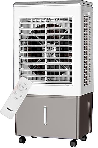 Genérico Enfriador de Aire evaporativo portátil: Ventilador de Fuerza Industrial con un Temporizador de 7H y Control Remoto para Oficina y hogar