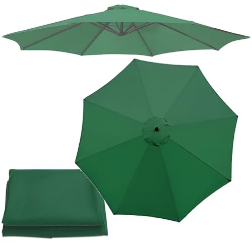 CMJYMX Toldo De Recambio De Sombrilla De 6/8 Varillas, Impermeable Cubierta De Repuesto para Sombrilla para Jardín, Patio, Piscina, Terrazas(Green,8 Ribs: 300CM/9.8FT)