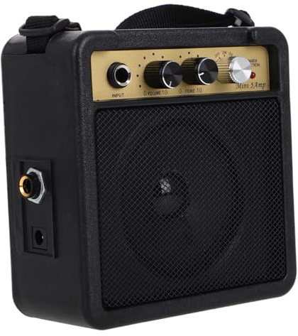 HOMOBABE Amplificatore Per Chitarra Mini Portatile Dispositivo Amplificatore Piccolo Per Chitarra Elettrica Basso Alta Fedeltà Connettività Versatile Effetti Sonori Integrati Costruzione Ro
