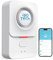 iSo Tech Wassermelder WLAN Kein Hub nötig (Nur 2,4G) Tuya App mit Batterie, Smart Wassersensor WiFi 120dB Einstellbarer Alarm und App-Benachrichtigung, IP66, Wasserwächter Boden für Küche Bad Keller