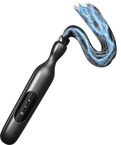 SXOVO Peitsche mit Entladefunktion Flogger mit 5 Spannungsstufen BDSM Spielzeug 2 In 1 Peitsche für Sklaven Fetisch Spanking SM Sexspielzeug für Paare Extrem Sex