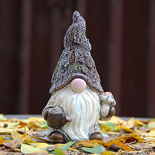 Nain de Jardin Rigolo pour Extérieur et Intérieur - Statue Nain Design Effet Bois et Pierre - Décoration Jardin Extérieur Résistante aux Intempéries - Cadeau Original pour Balcon, Terrasse, Pelouse