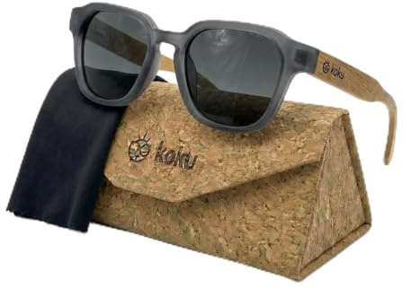 KOKU Gafas de Sol Polarizadas - Colección Urban Vibe - Diseño Moderno para Hombre y Mujer con Protección UV400 y funda de corcho