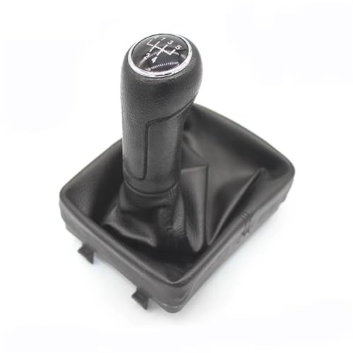 Auto Schaltknauf Kompatibel mit Polo 9N 9N2 2002–2009 5-Gang-Schaltknauf Schalthebelmanschette Schaltsack