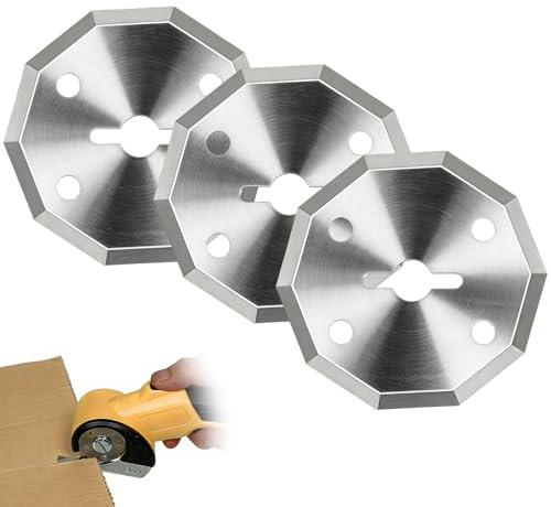 Zueyen Set di lame rotonde da 40 mm, lame di ricambio per taglierino, lame rotanti affilate, lame rotanti da 6 mm, taglierina per cartone, consente una rapida sostituzione della lama