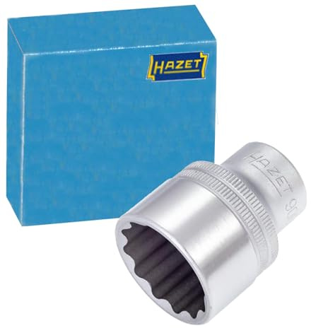 HAZET Steckschlüsseleinsatz 900Z-26, 1/2 Zoll (12,5 mm) Vierkant, SW 26 mm | 1/2 Zoll (12,5 mm) Vierkant hohl, Antrieb 1/2 Zoll (12,5 mm) Vierkant hohl, Abtrieb Außen-Tractionsprofil Doppelsechskant