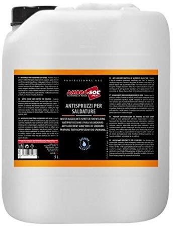 AMBRO-SOL, Antiproyecciones para Soldadura Base Agua, Color Transparente, Garrafa 5 Litros