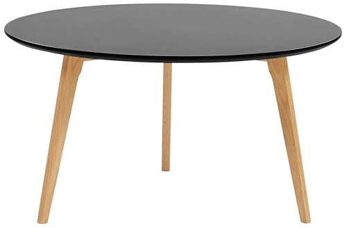 Beliani Praktischer runder Kaffeetisch schwarz ⌀ 80 cm Tennessee