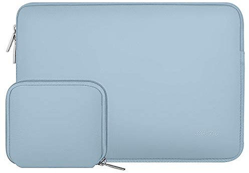 MOSISO Fodral för bärbar dator kompatibelt med MacBook Air 13 tum M2 A2681, M1, A2337, A2179, A1932, 2022–2018/Pro, 13 tum M2, M1, A2338, A2251, A2289, A2159, A19, A19, A19, A1989, A19, A19, A19, A1989 neoprenfodral med liten ficka, luftblått | Laptopväska för 13-13,3 tum MacBook Air/Neo/Pro, Dell Lenovo Surface iPad, ultralätt, ultratunt laptopfodral, Air Blue