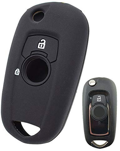 XUKEY Autoschlüssel Hülle für Opel Vauxhall Astra K Corsa E, 2 Tasten | Schlüsselhülle Silikon Schlüsselcover Schutz Funkschlüssel-Schutzhülle für Opel Vauxhall 2015 2016 2017 2018 2019