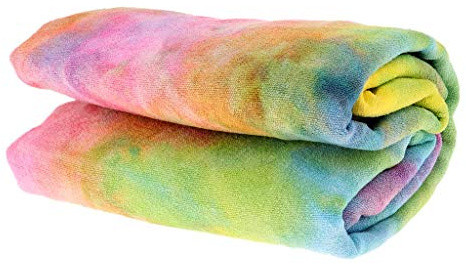 Tubayia Yoga Handtuch Fitnesstuch Schnelltrocknend rutschfest Yoga Matte Yogahandtuch mit Tragetasche (Zitrone)