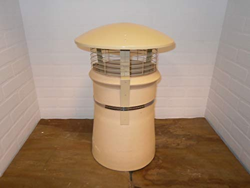 Hancock & Brown Buff Chimney Cowl Wind and Rain and Bird Protection Oil Gas Wood Multifuel