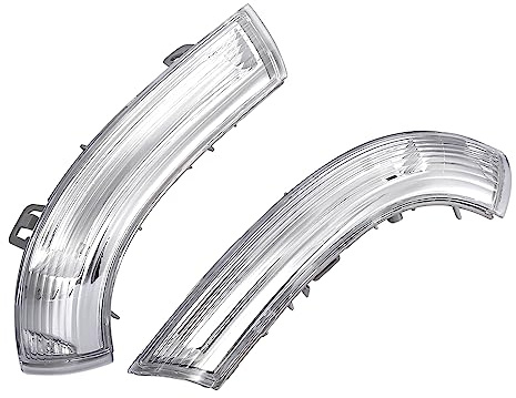 Kuuleyn Lumière de rétroviseur d'aile de voiture, 1 paire d'indicateur de miroir d'aile étanche clignotant lentille ampoule LED gauche droite pour Eos/GTI/Golf/JETTA/Passat/R32/lapin, 1K0949101
