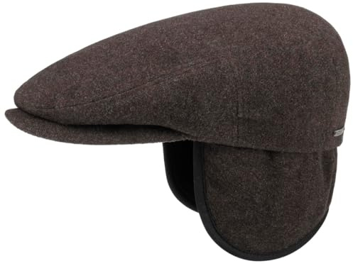 Stetson Kent Wool Flat Cap Herren Made in EU Kaschmir Herbst Winter Ohrenklappen Schirmmütze