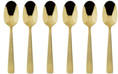 Sambonet - Confezione Regalo 6 Cucchiaini Moka Cortina Pvd Gold