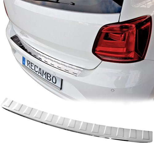 Recambo Ladekantenschutz Edelstahl Chrom kompatibel für Vw Polo V 6C | 04.2014-2017 | Mit Abkantung