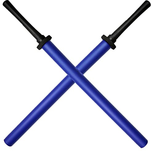 LALAPORT 35 Practice Padded Foam Sparring Sword Set with ABS Handle and PVC Core (Blue)
