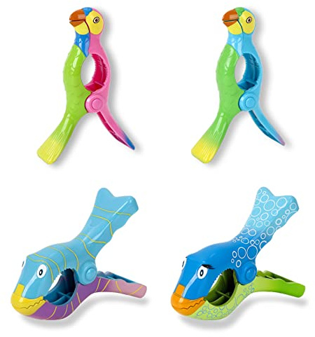 Clip per asciugamani da spiaggia 4 pezzi grandi mollette da spiaggia clip Grandi clip per asciugamani per pioli antivento Clip per asciugamani per pioli di abbigliamento per novità