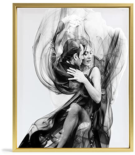 Bilderrahmen Leerrahmen für Leinwand Bilder auf Keilrahmen | Format 30x70 cm Farbe Gold