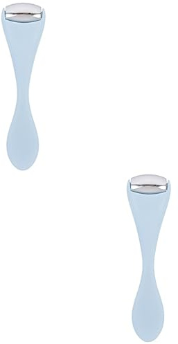 minkissy 2stücke Praktischer Augencreme-roller Mit Massagefunktion Mini-gesichtsmassager Für Frauen Tragbar Und Kompakt Zur Minderung Von Augenringen Und Falten Sanftem